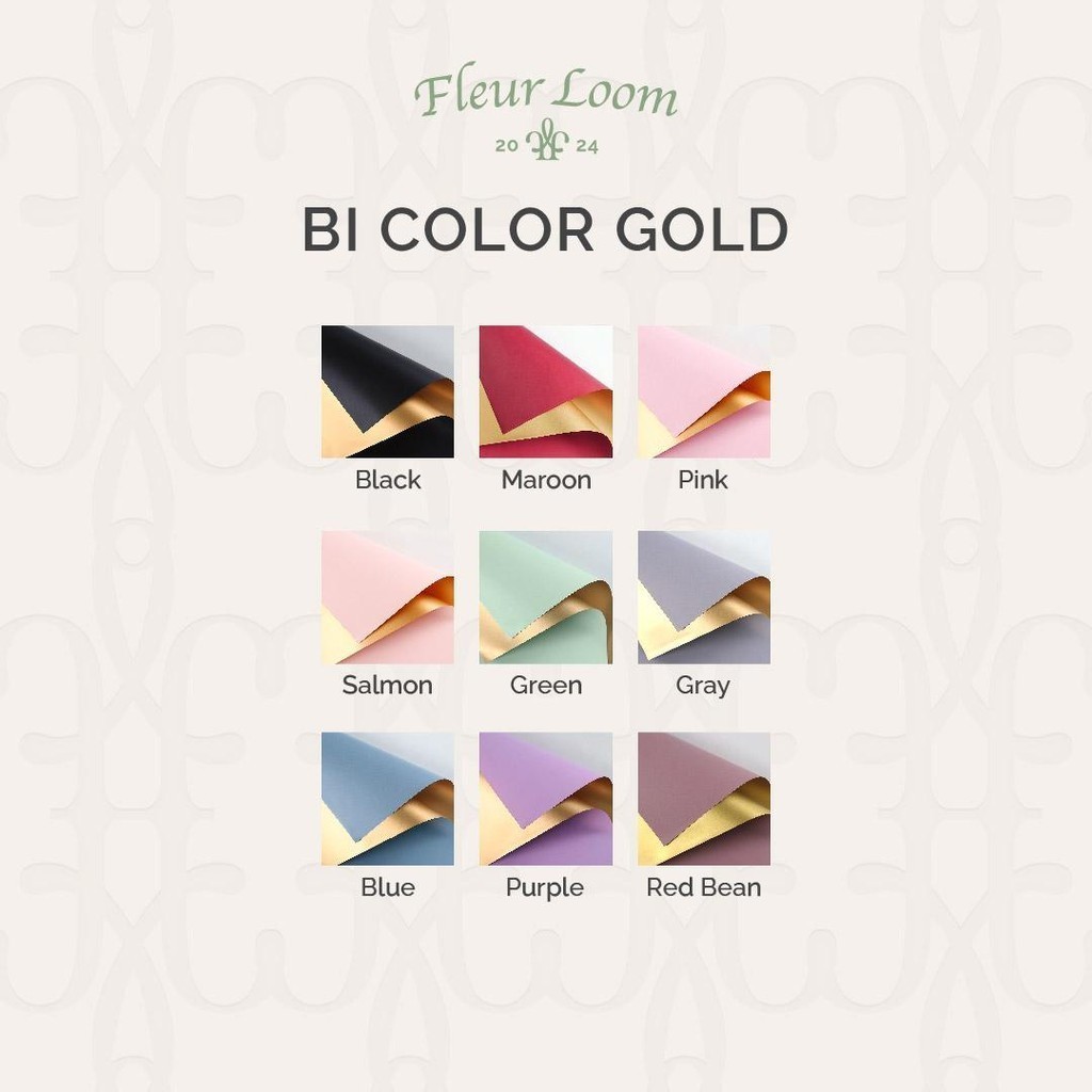 

Fleur Loom - (Pack) Kertas Buket Bi Color Gold Cellophane 2 Warna