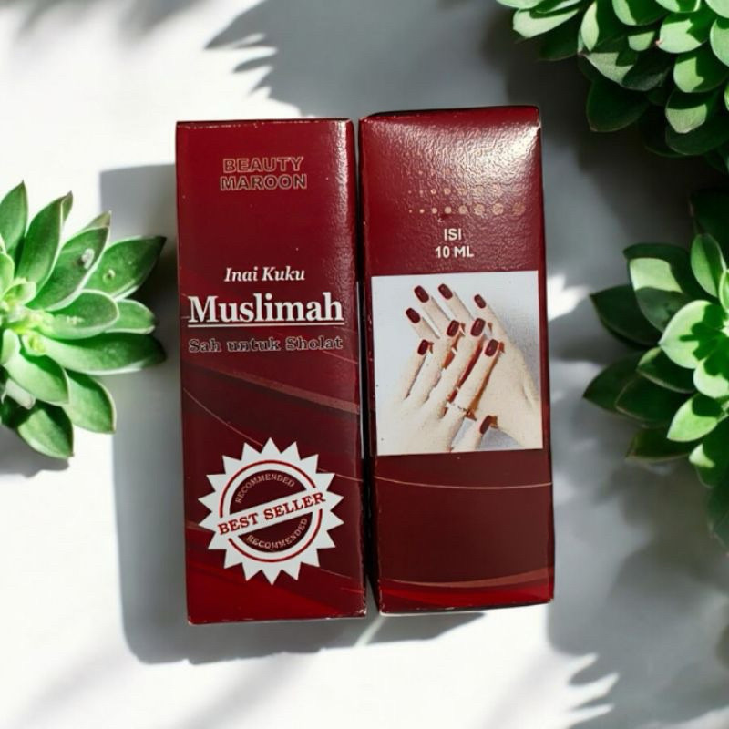 INAI KUKU MUSLIMAH HALAL ORIGINAL BOX MAROON MERAH HITAM COKLAT PINK ORANGE