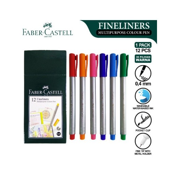 

Faber Castell Fineliner Drawing Pen Marker Tip 0.4 mm ABG – Satuan