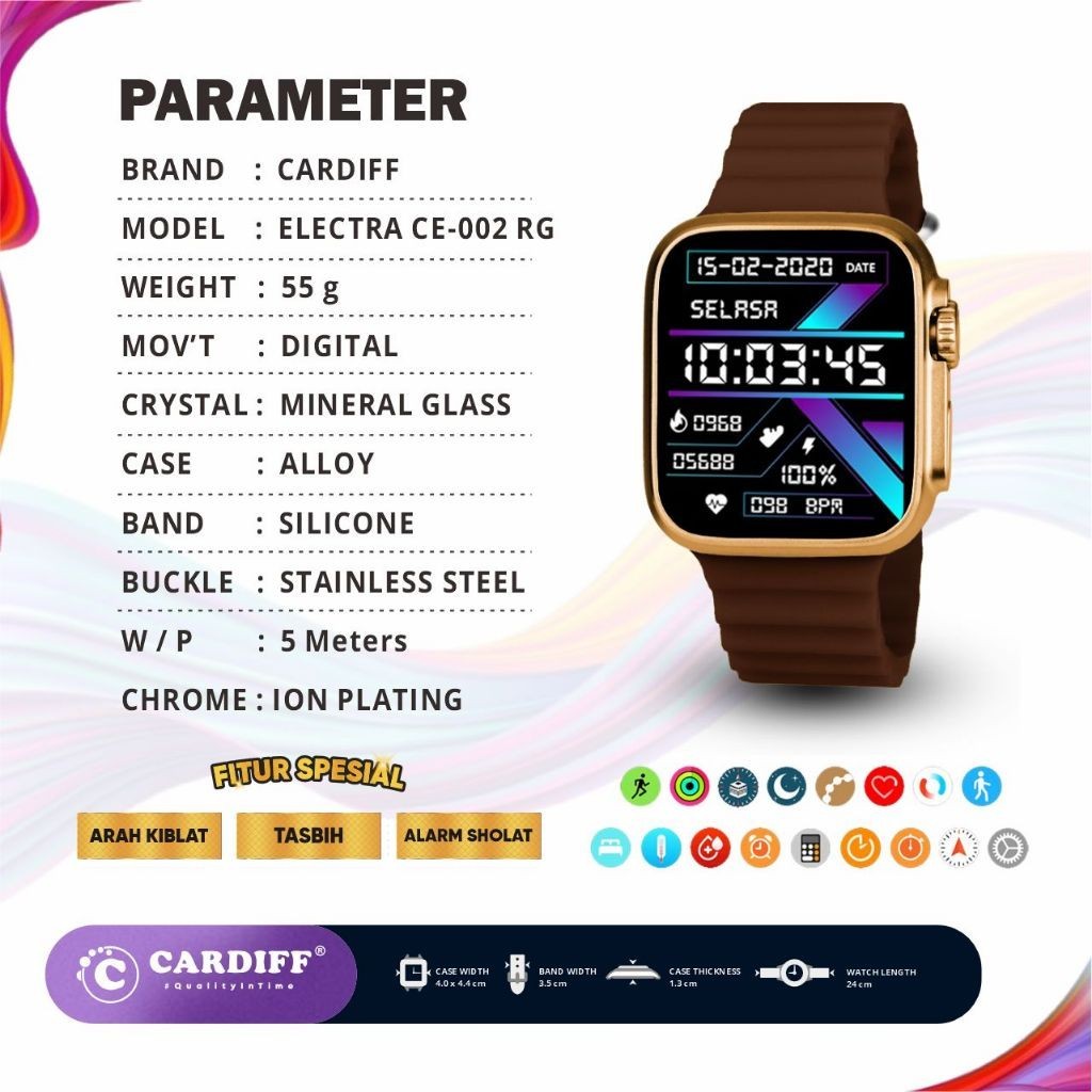 Cardiff Watch Electra CE 002 Jam Smartwatch Unisex