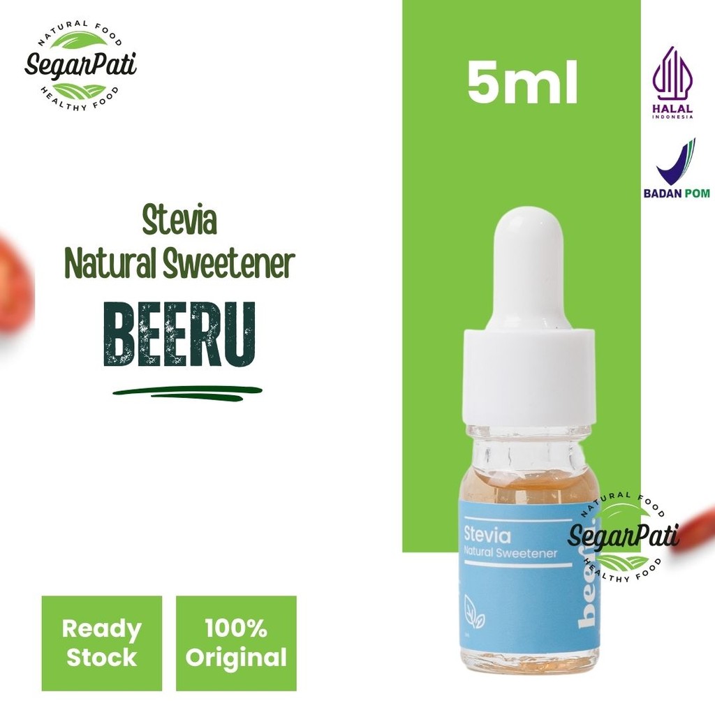 

Beeru Stevia Cair Natural Sweetener - 5mL Pemanis Alami Tanpa Kalori