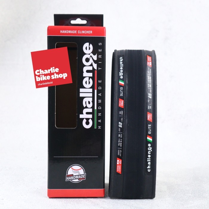 Ban Luar Road Handmade Challenge ELITE PRO Clincher Full Black 260 TPI - 700x27C