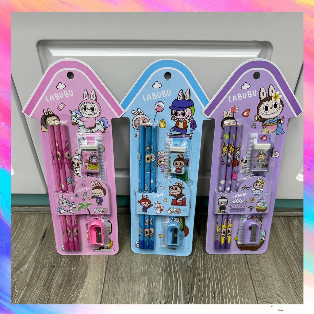 

Alat Tulis Set 6 in 1 Labubu Kuromi Crybaby Murah Set Stationery Hadiah Anak Sanrio - GF0495