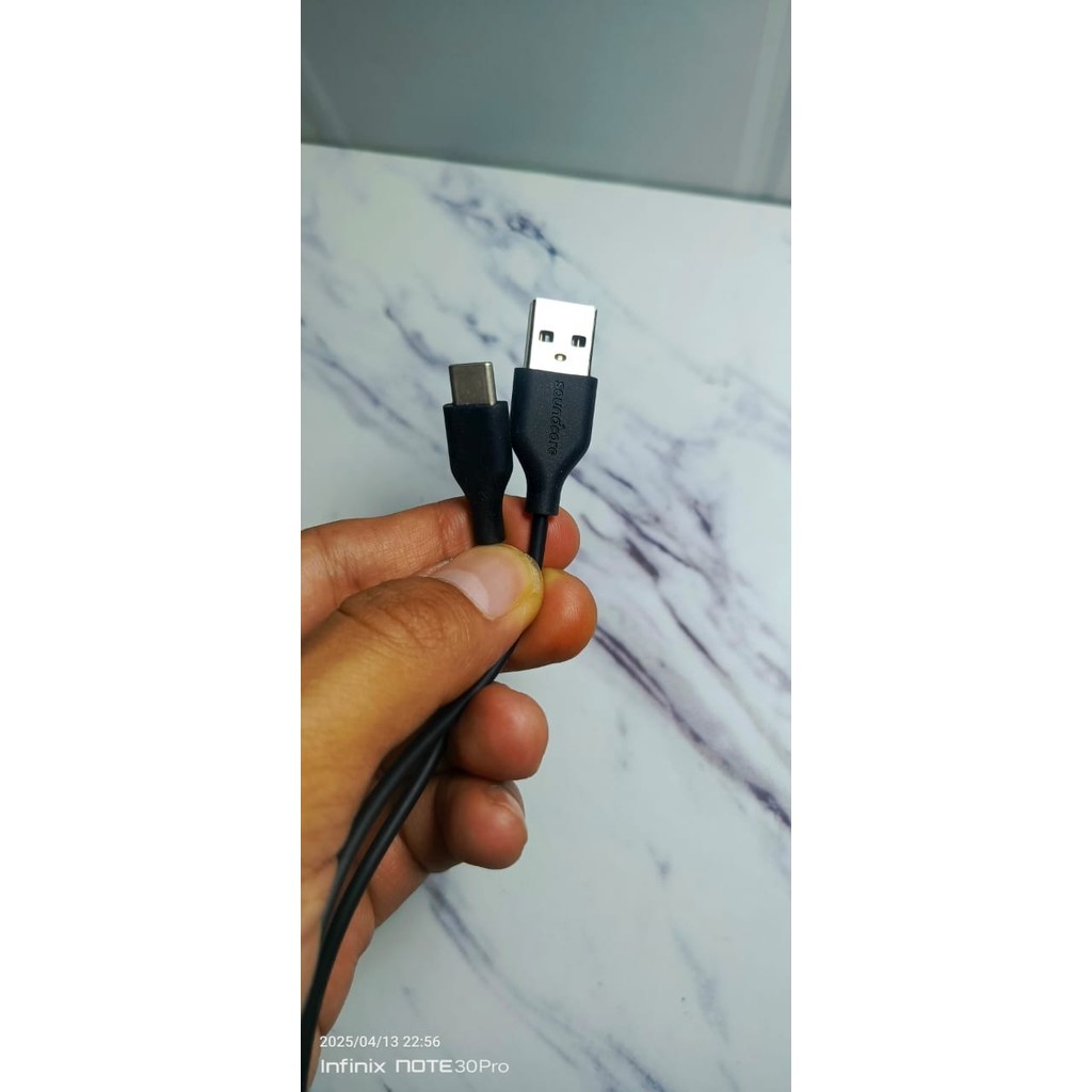 Kabel Data ANKER Tipe C pendek / kabel cas anker pendek