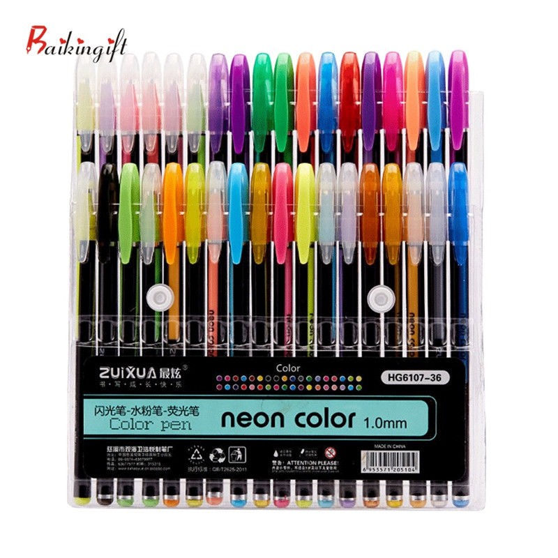

12Pcs/Set Gel Pen Set Glitter Gel Pens For School Office Adult Coloring Book Journals Drawing Doodling Art Markers tion Pen