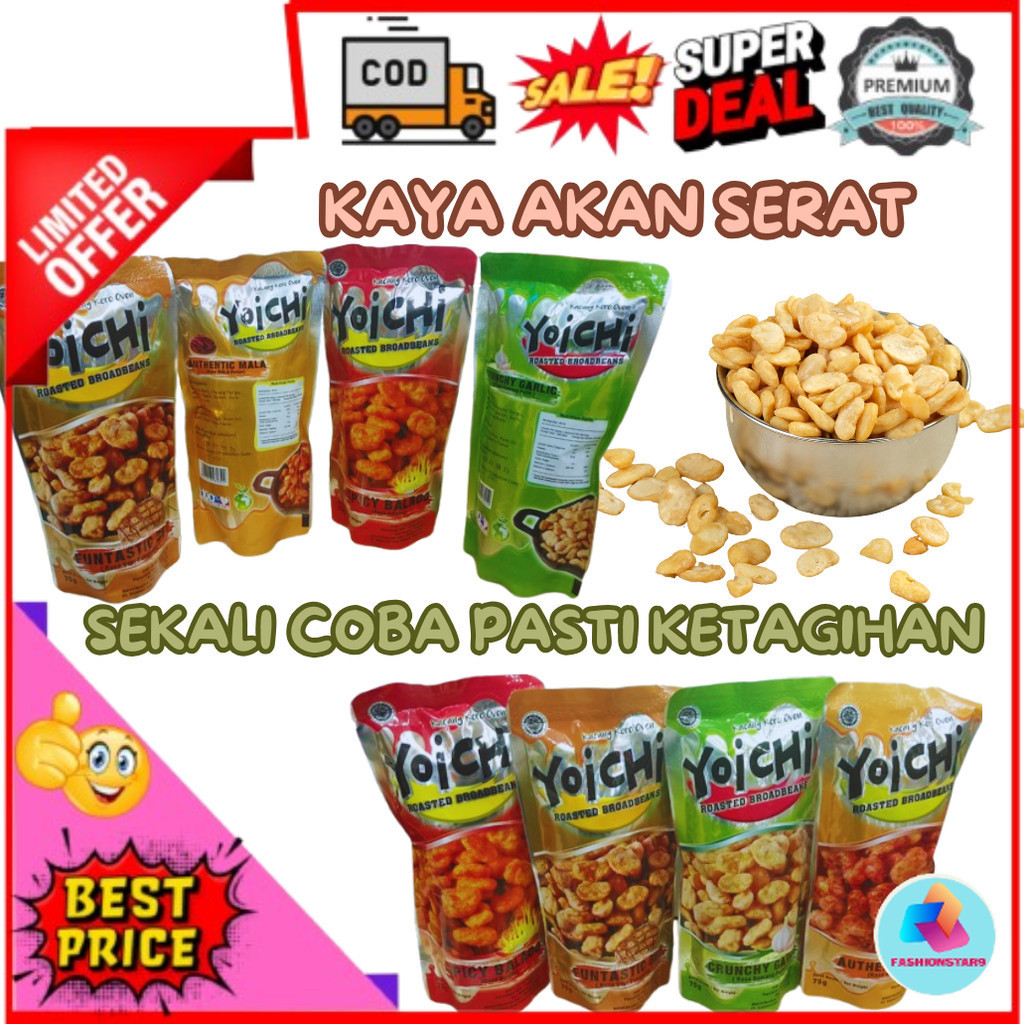

Yoichi Makanan Ringan Lebaran Idul Fitri Idul Adha Kacang Koro Snack Lebaran Toples Toplesan Murah