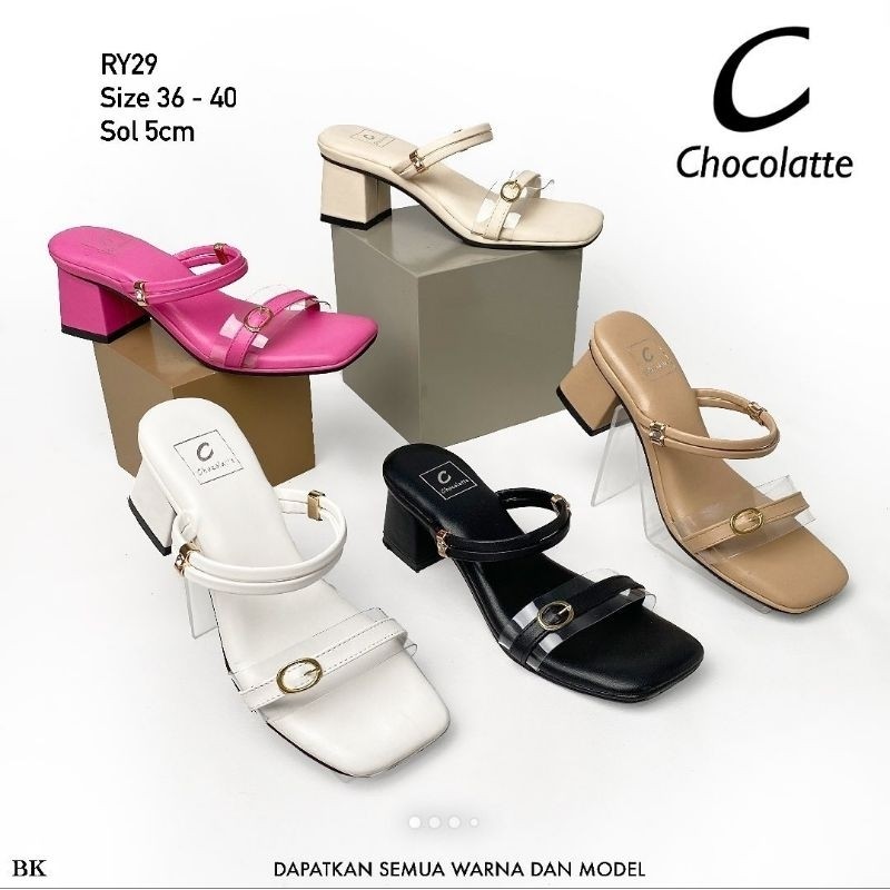 SASSYSHOES-  Sendal hak tahu gesper mayorite 5cm Sepatu Sendal Slop cewek estetik kekinian