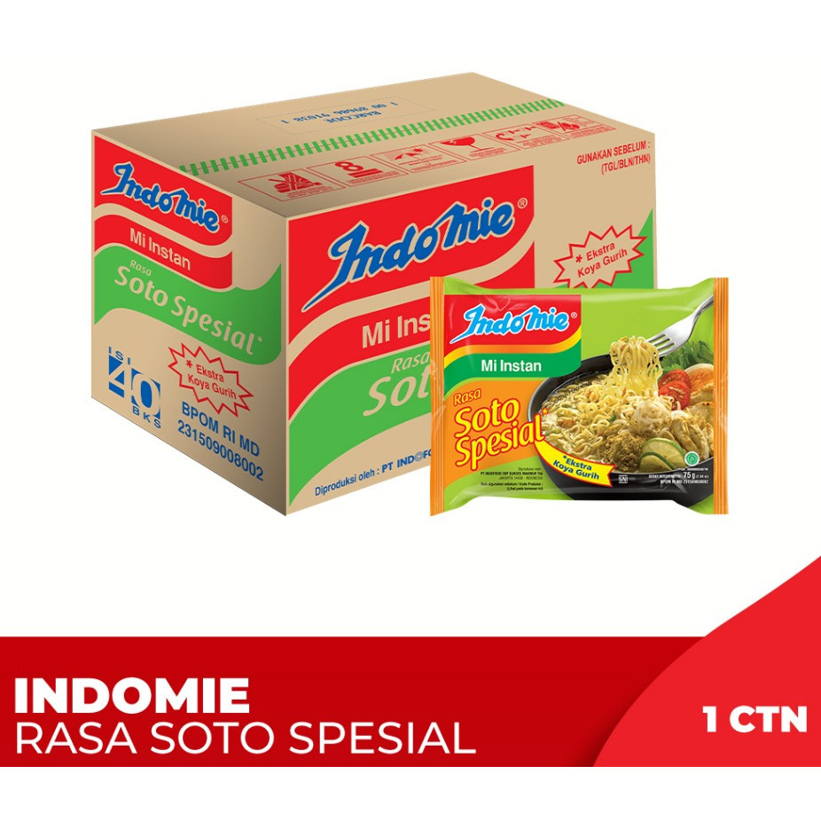 

1 ctn - Indomie Rasa Soto Spesial indofood