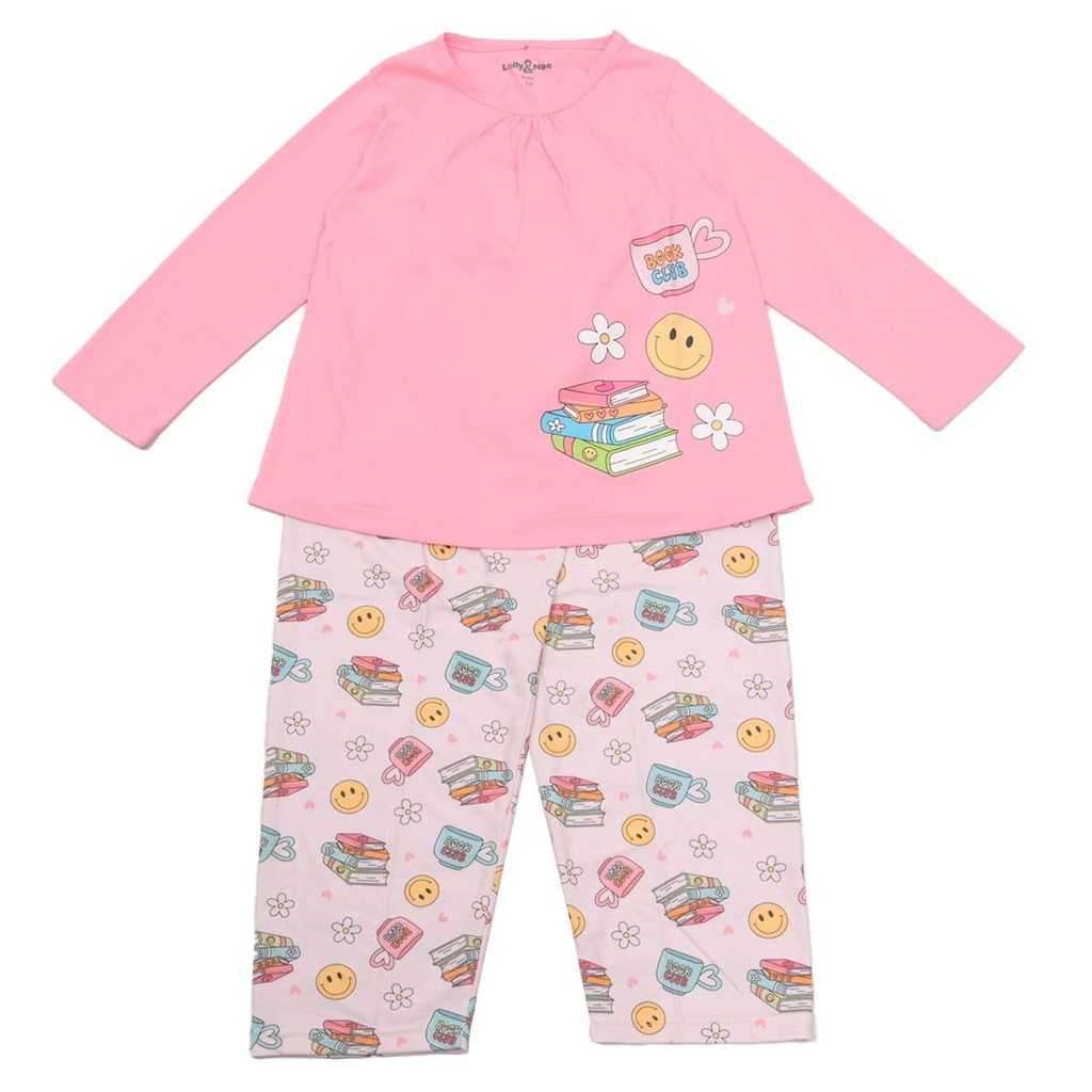 Rambla - Lolly & Noe Setelan Piyama Anak Perempuan Lengan Panjang Book Club