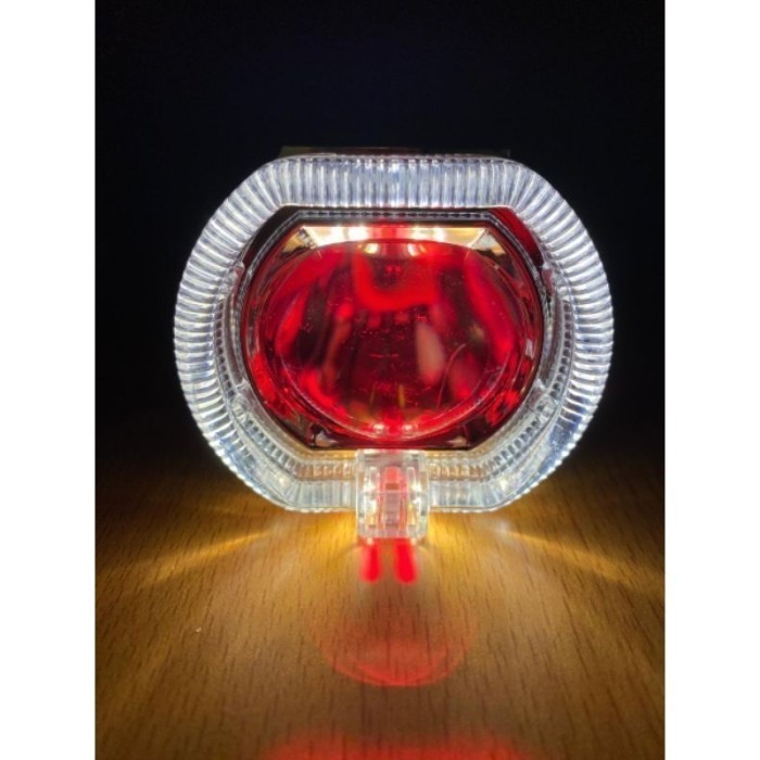 COD Lampu Projie Biled ala ala kw Projie ala ala Biled 2.5 Inch Devil - Putih Merah