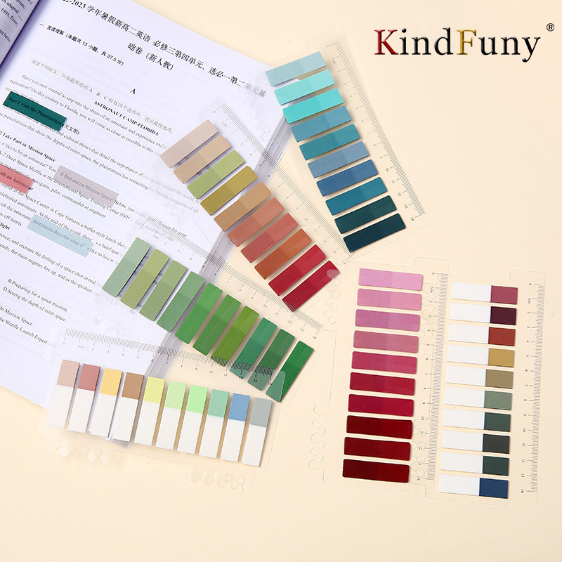 

KindFuny 1200pcs Sticky Note Transparent Index Tabs Arrow Posted It Flags for Page Marker Planner Stickers Office School