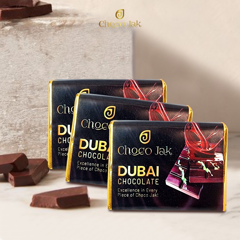 

SPESIAL Choco Jak Coklat Dubai Viral 80 GRAM | Coklat Viral | Kacang Pistachio | Enak dan Lezat | Snack Cokelat Crunch