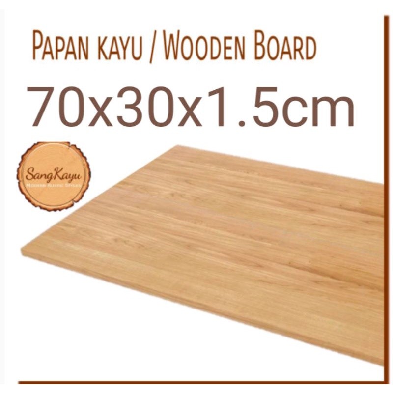 

Wooden board 70x30x,1,5 cm papan kayu nampan Talenan kayu alas kayu tray