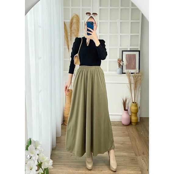 Rok Polos Mayung Premium / Basic Skirt / May Skirt Rok Panjang Murah Kerja Muslimah Hijab Ngantor Ku