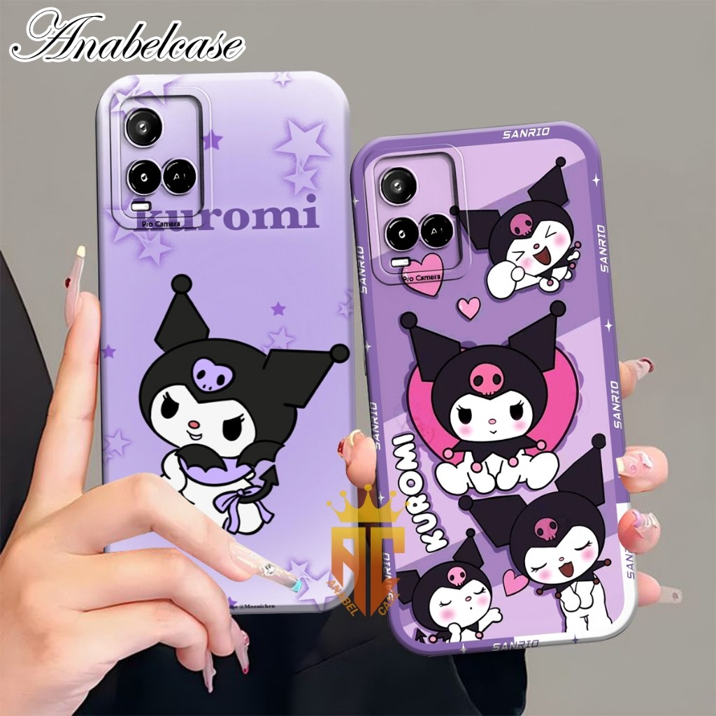 Softcase VIVO Y21 Y21A Y21S Y22 Y22S Y35 Y33 Y33S Y21T Y33T. Fashion Case Terbaru Motif Kuromi Purpl