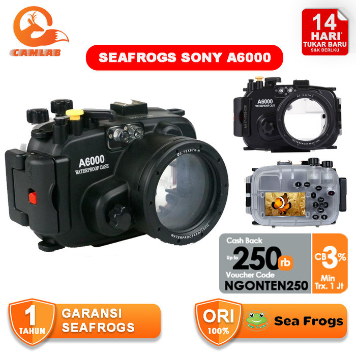 Seafrogs for Sony A6000 40m 130ft Waterproof Underwater Camera Housing