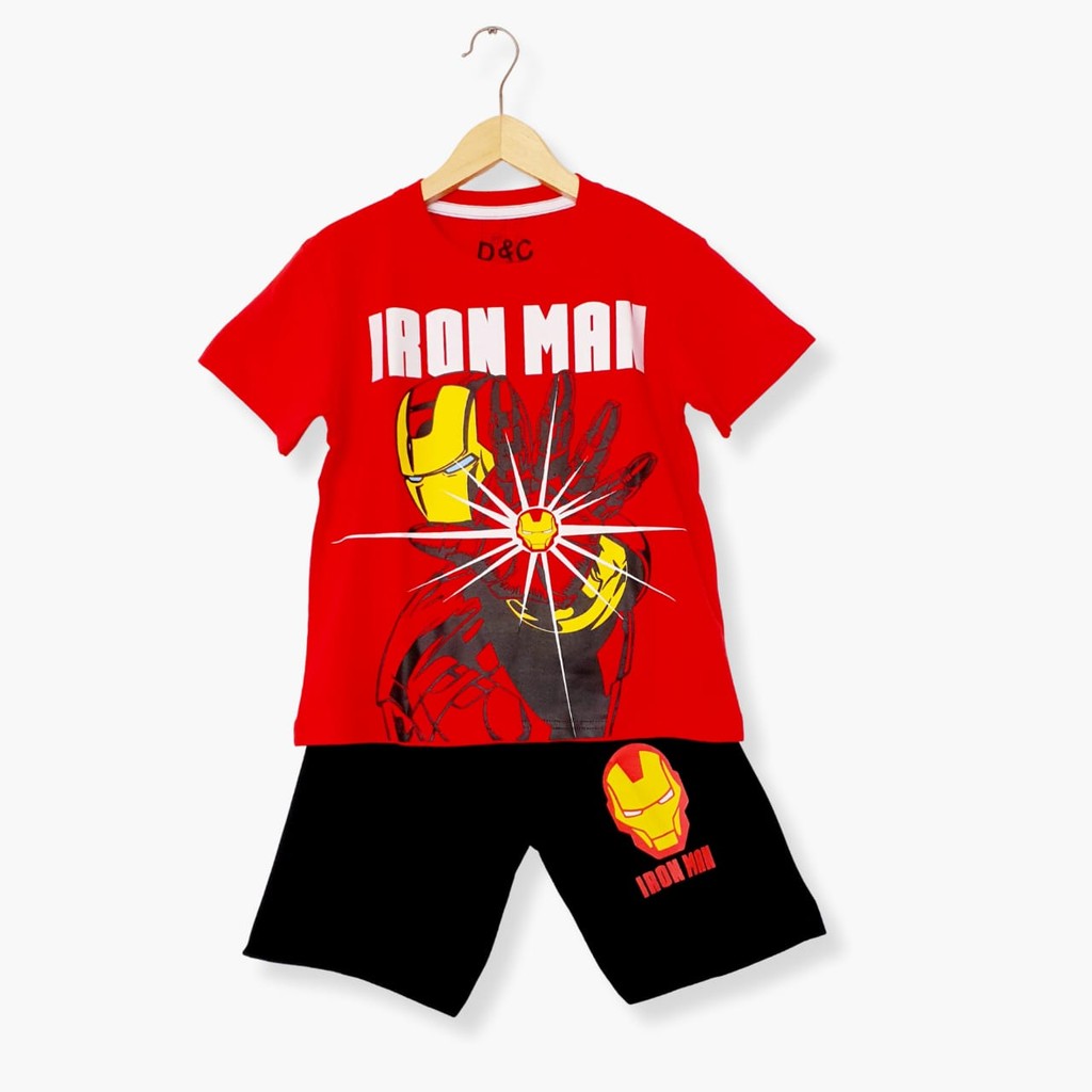 Setelan anak laki laki Ironman Merah / Baju anak / Baju murah / COD