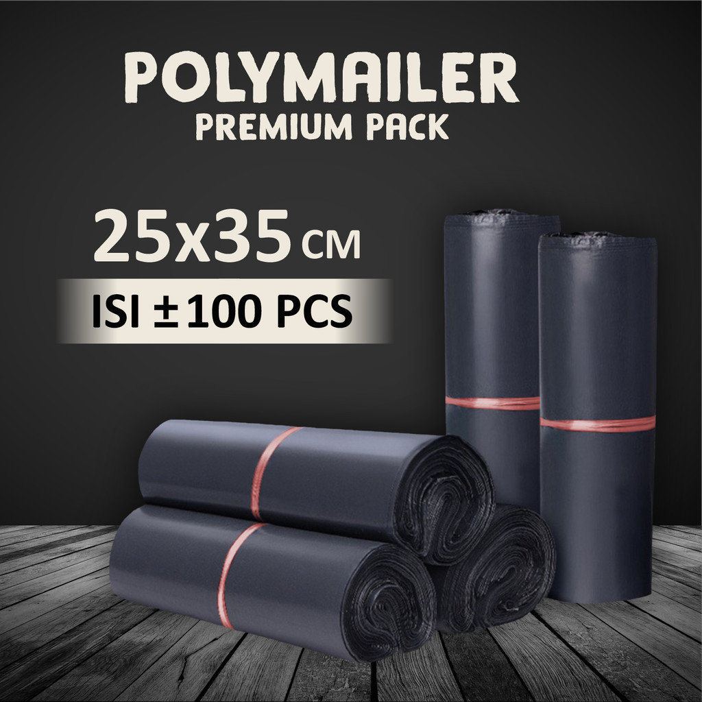 

Plastik Polymailer Olshop Kantong Plastik Packing Online Shop Hitam Bahan Tebal 25 x 35 & 1078