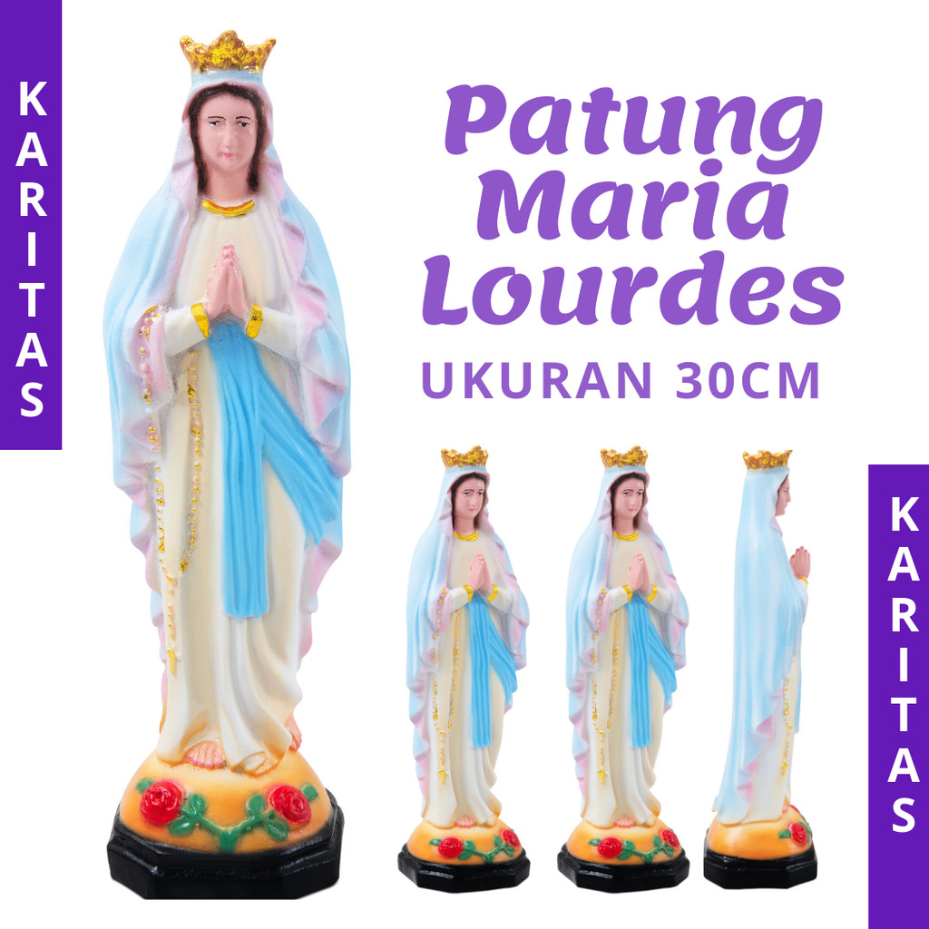 PATUNG MARIA LORDES 30 CM / PATUNG MARIA 30 CM / PATUNG MARIA BESAR / PATUNG BUNDA MARIA