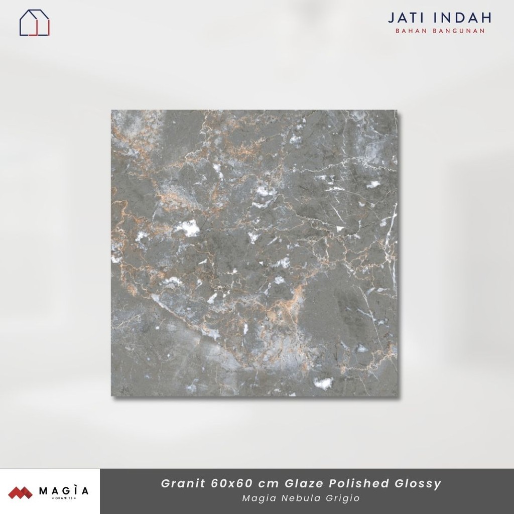 Granite Lantai 60x60 cm Magia Nebula Grigio Glossy Glazed Polished / Granit 1 box (1.44 m2)