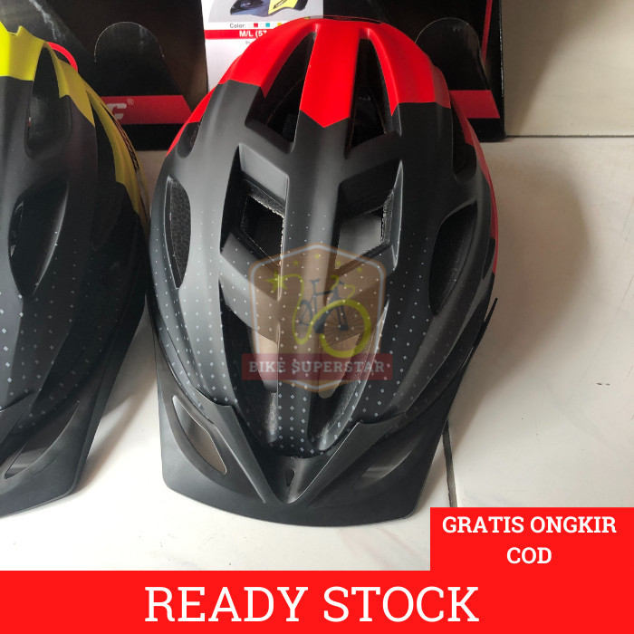 NEW Helm Sepeda Inmold Pacific SP-105 MTB Gunung Lipat Balap Minion Mini - Merah