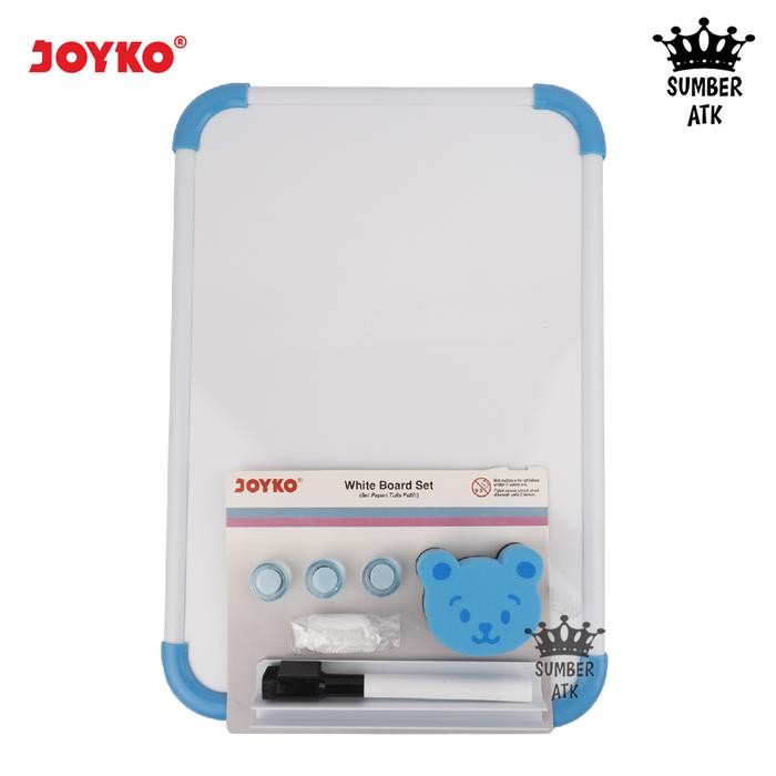 

Papan Tulis Putih Set Whiteboard Set Joyko WBS-160CO - BLUE, Standar