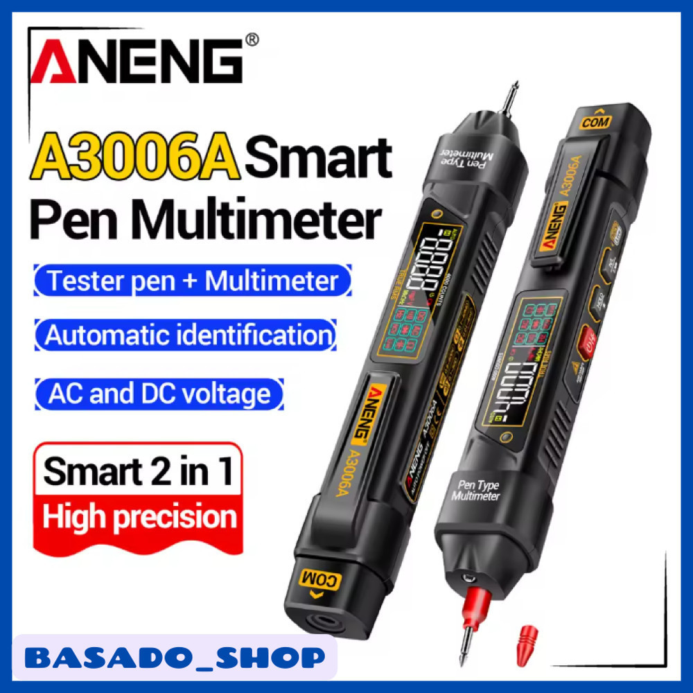 ANENG Digital Multimeter Tespen 2in1 Tester AC Voltage NCV 4000 Count - A3006A