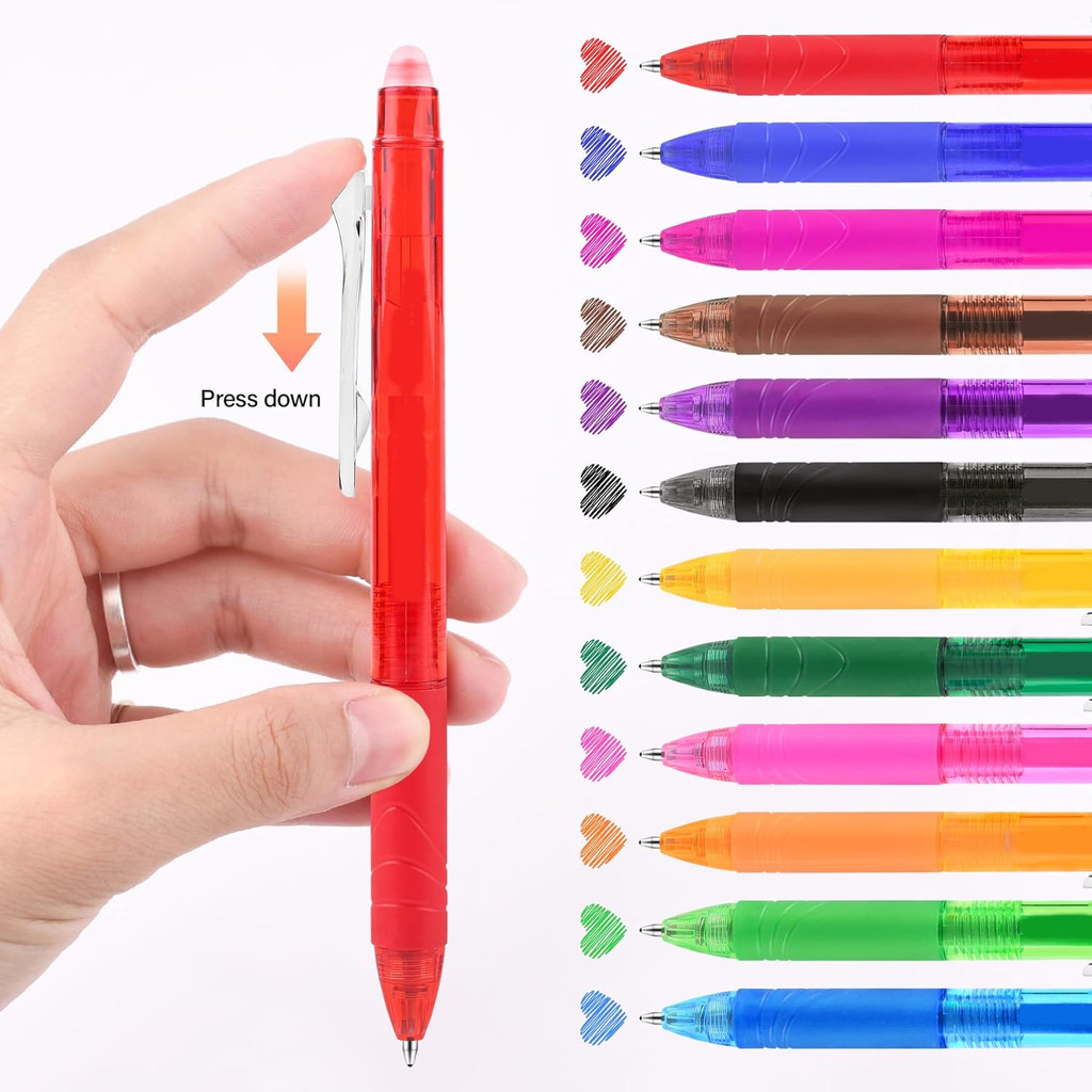 

12Pcs Erasable Gel Pen Multi-color 0.7mm Kawaii Pens Student Writing Creative Drawing Tools Office School Supply Stationery