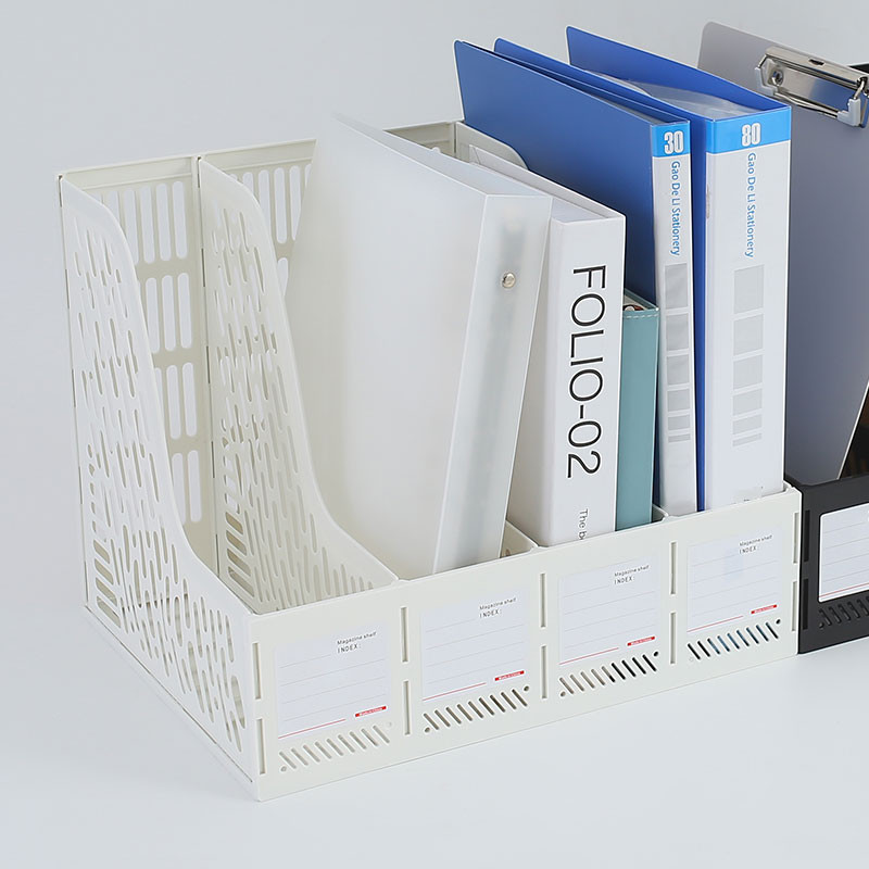 

1 pcs, thickened file rack, file frame, quadruple file seat, simple data basket, shelf, file basket, office use, student use