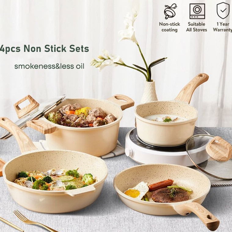 Lakepu Granit Put Antilengket Peralatan Masak Da