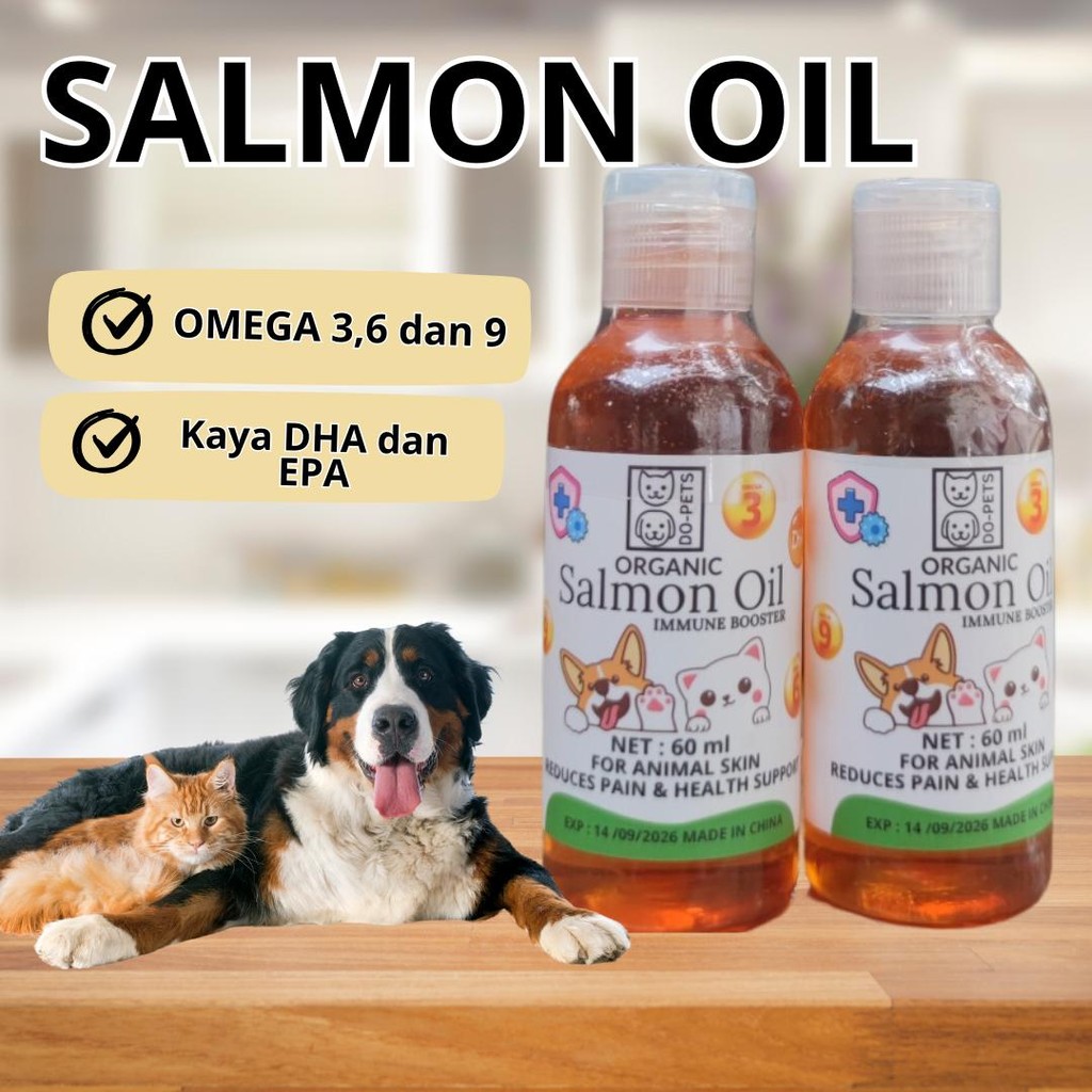 babepetshop SALMON OIL Murni 100% Minyak Salmon Kucing Anjing Salmon Oil Vitamin Minyak Ikan Salmon 
