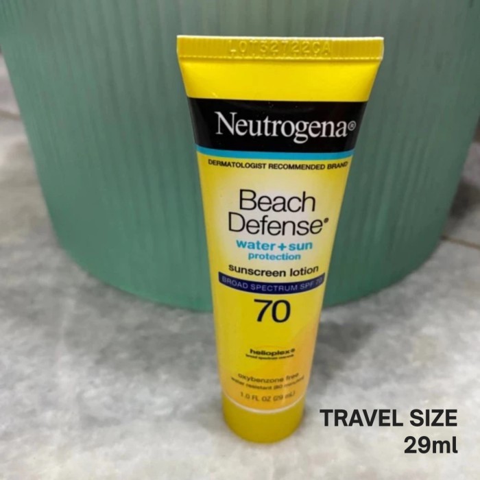 NEUTROGENA Beach Defense Water + Sun Protection Sunscreen Lotion SPF70 Travel Size 100% Original USA