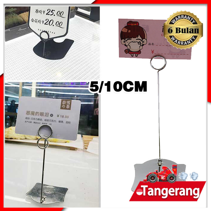 

5cm/7,5cm/10cm Price Tag Holder Stainless Price Tag Stand Untuk Toko Roti