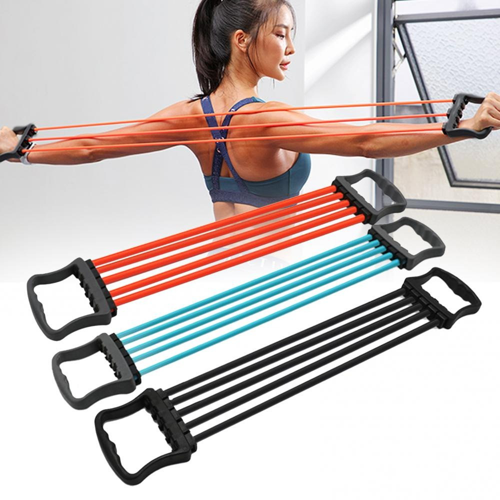 Chest Expander Adjustable Gym Rubber Alat Latihan Otot Dada