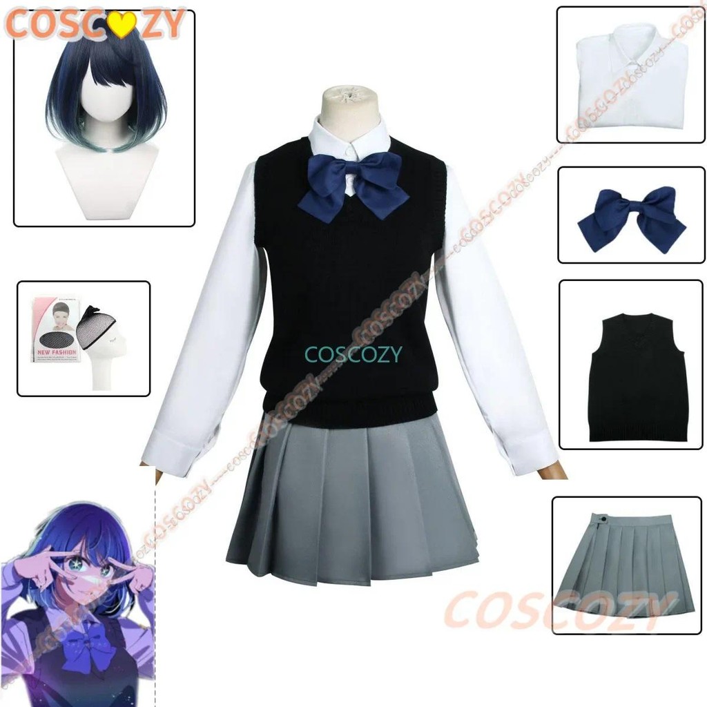Cosplay Oshi No Ko Kurokawa Akane Cosplay Costume School Uniform Set Kurokawa Akane JK Uniform Stude