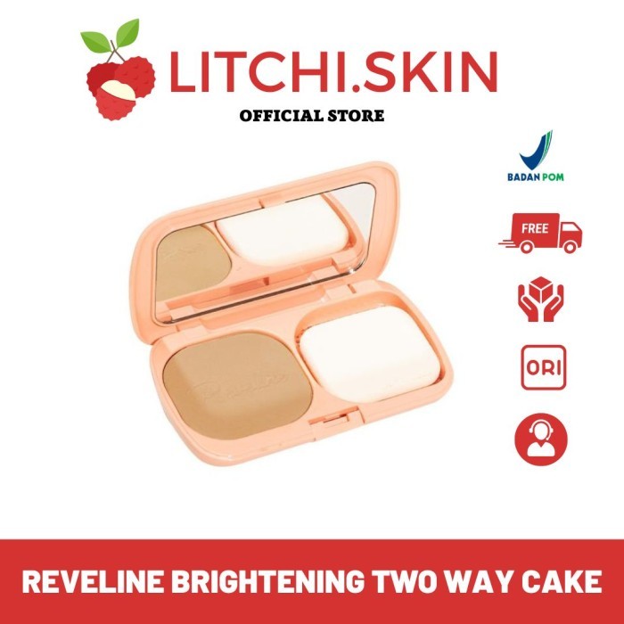 REVELINE Brightening Two Way Cake Bedak Padat - TROPICAL