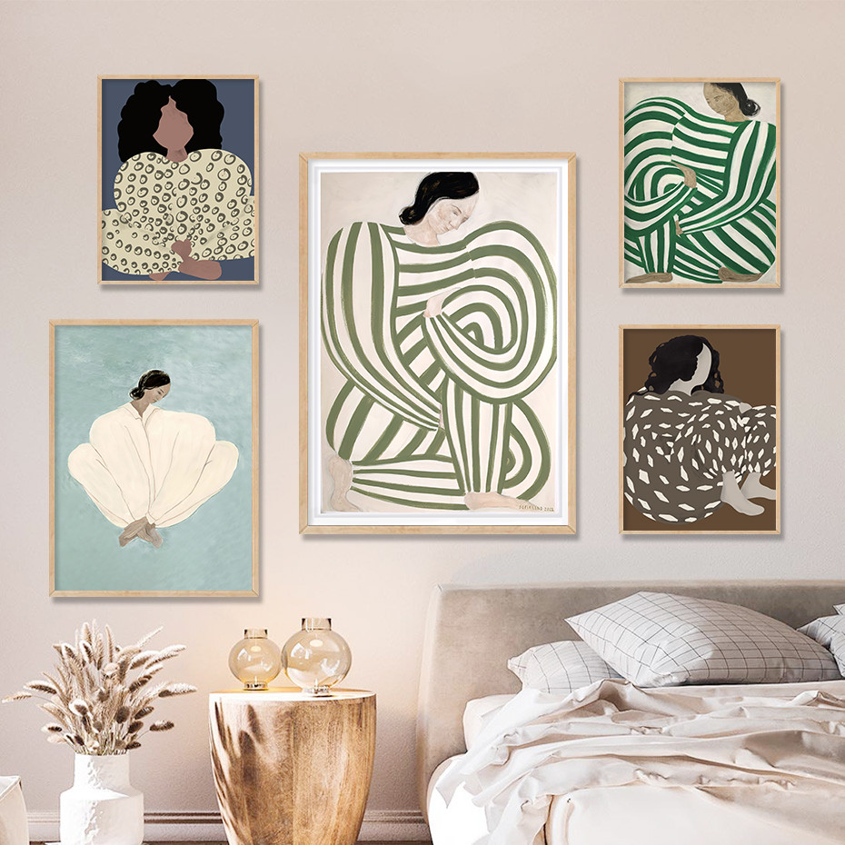 

Abstract Sofia Lind Body Line Modern Posters Canvas Painting Wall Art Print Pictures Living Room Interior Home Decoration