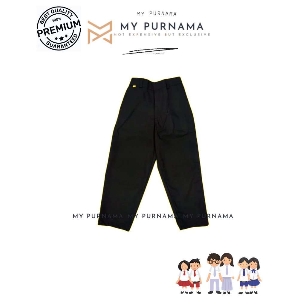 

TERBARU Celana Panjang Sekolah sd Laki Seragam Sekolah SD MI Warna Hitam - My Purnama