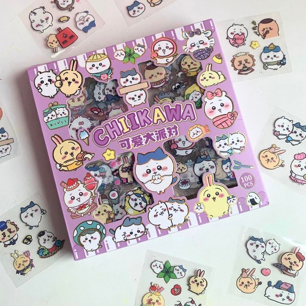

ChiiKawa Sticker Box ISI 100 PCS Stiker Bergambar JunDW
