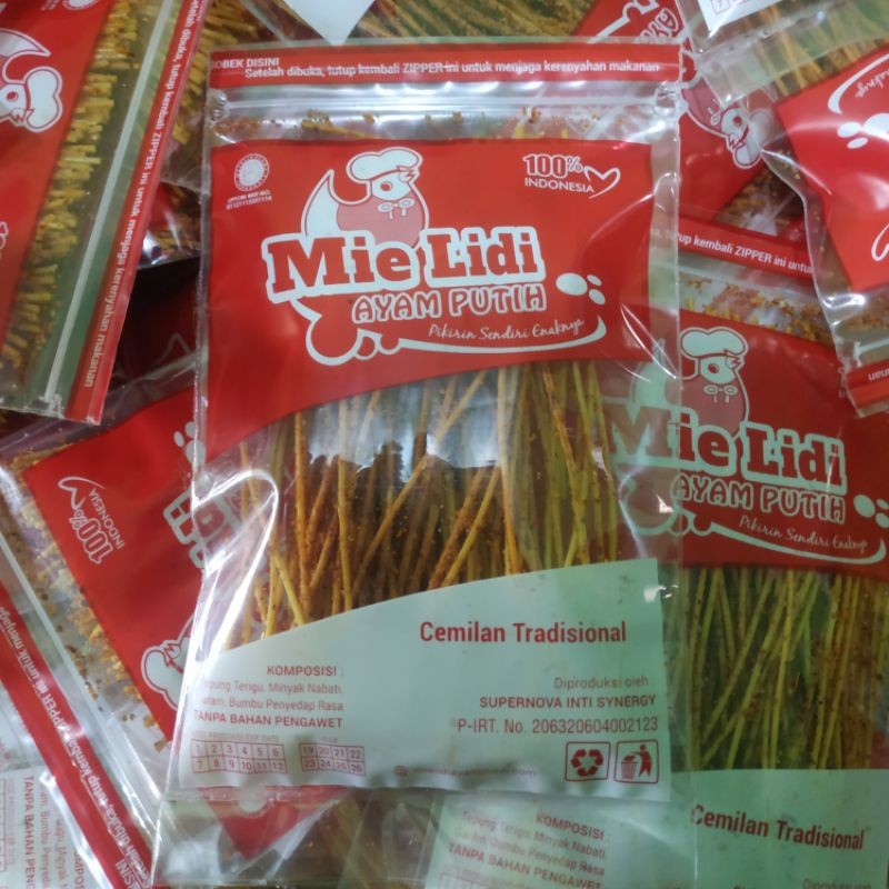 

Mie lidi ayam putih | Snack Gaul | 50 pcs