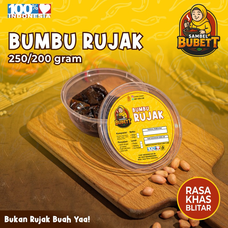 

PROMO Bumbu Rujak Uleg Petis/Cingur 250g/200g Khas Blitar SAMBEL BUBETT