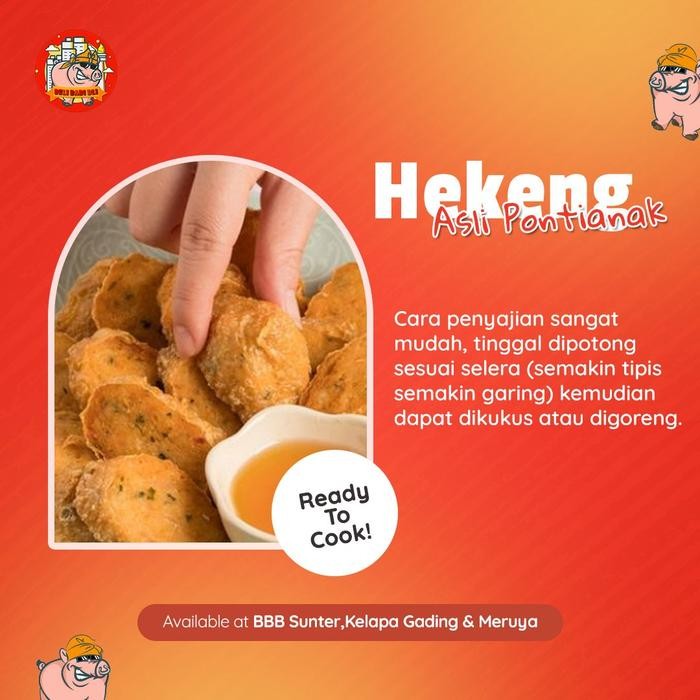 

HEKENG ASLI PONTIANAK NON-HALAL BABI UDANG 3 BATANG 450 GRAM