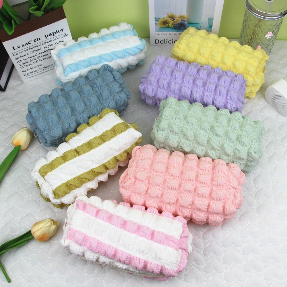 

LPL Tempat Pensil Puffy Aesthetic Kotak Pensil Sleting Lucu Warna Macaroon Aesthetic Crinkled Fufu Pouch Tempat Pensil Bulu Bentuk Bantal Kotak Cute Pillow Make Up Pouch Organizer Travel Kapasitas Besar