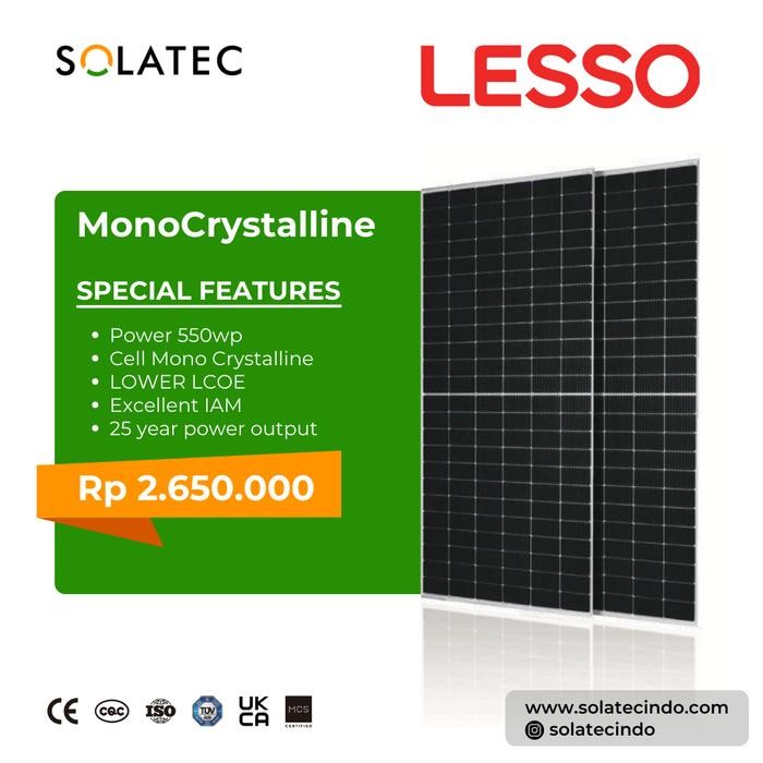 Solar Panel / Panel Surya LESSO SOLATEC Monokristalin 550Wp - 550wp