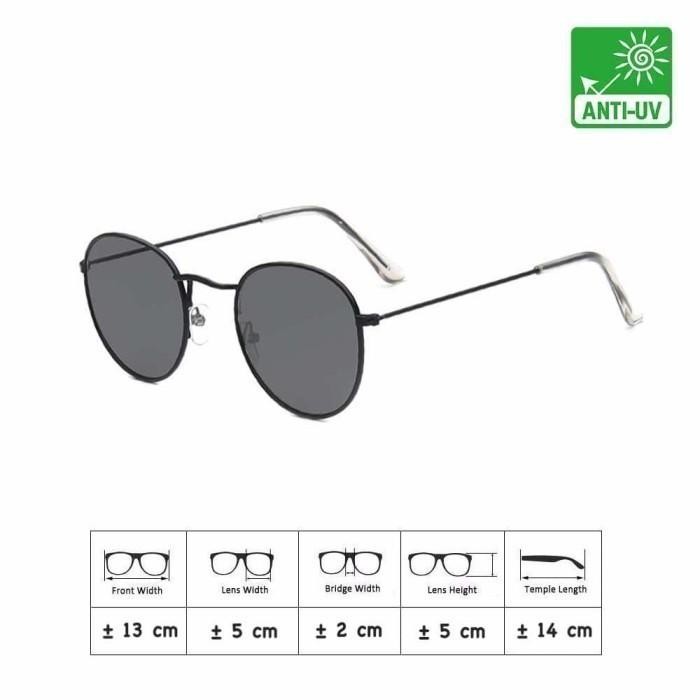 Kacamata (Design Korea) Pria dan Wanita - OVAL Black