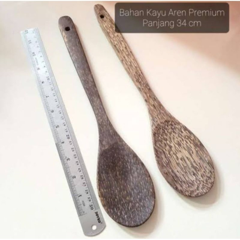 Sutil Kayu Aren / Spatula Kayu Aren / Sodet kayu Aren / Irus kayu / PREMIUM