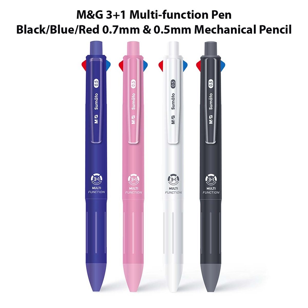 

Pena 0.7mm+Mechanical Pensil 0.5mm Ballpount Smart Multi Function 3+1 M&G ADPT5571