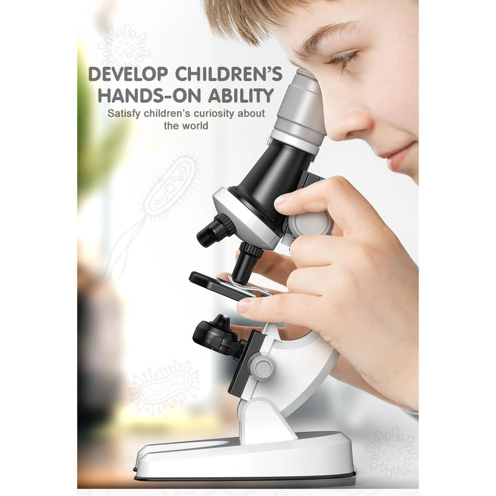 HAHOWA Mikroskop Monokuler Edukasi Anak Pengamatan Science 1200x - 1012A [ I K F Store ]