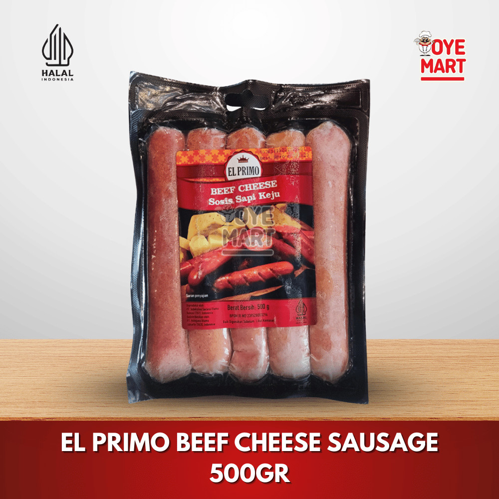 

EL PRIMO BEEF CHEESE SAUSAGE 500GR/SOSIS SAPI KEJU