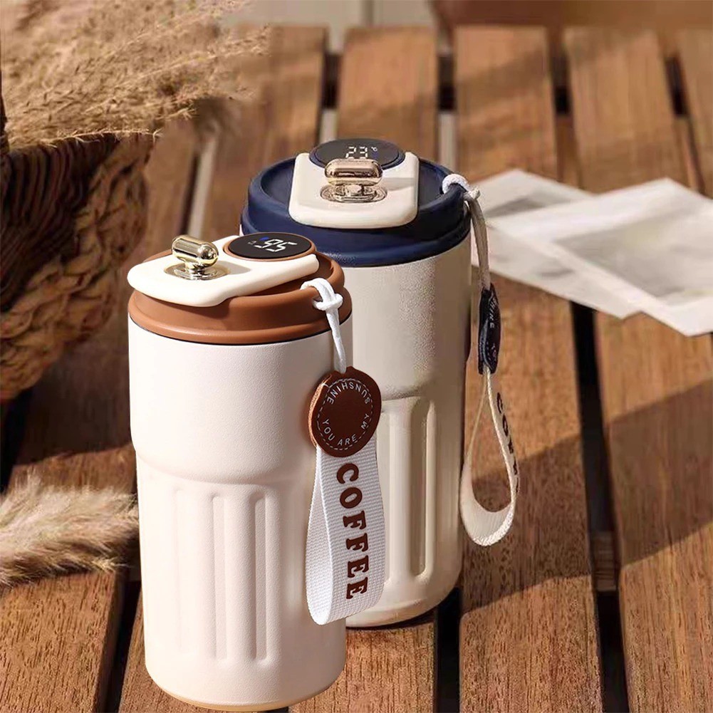 Tumbler Termos Coffe Stainless Steel/ Tumbler Gelas Estetik Tumbler Minum Gelas Kaca Tutup Mug Lucu 